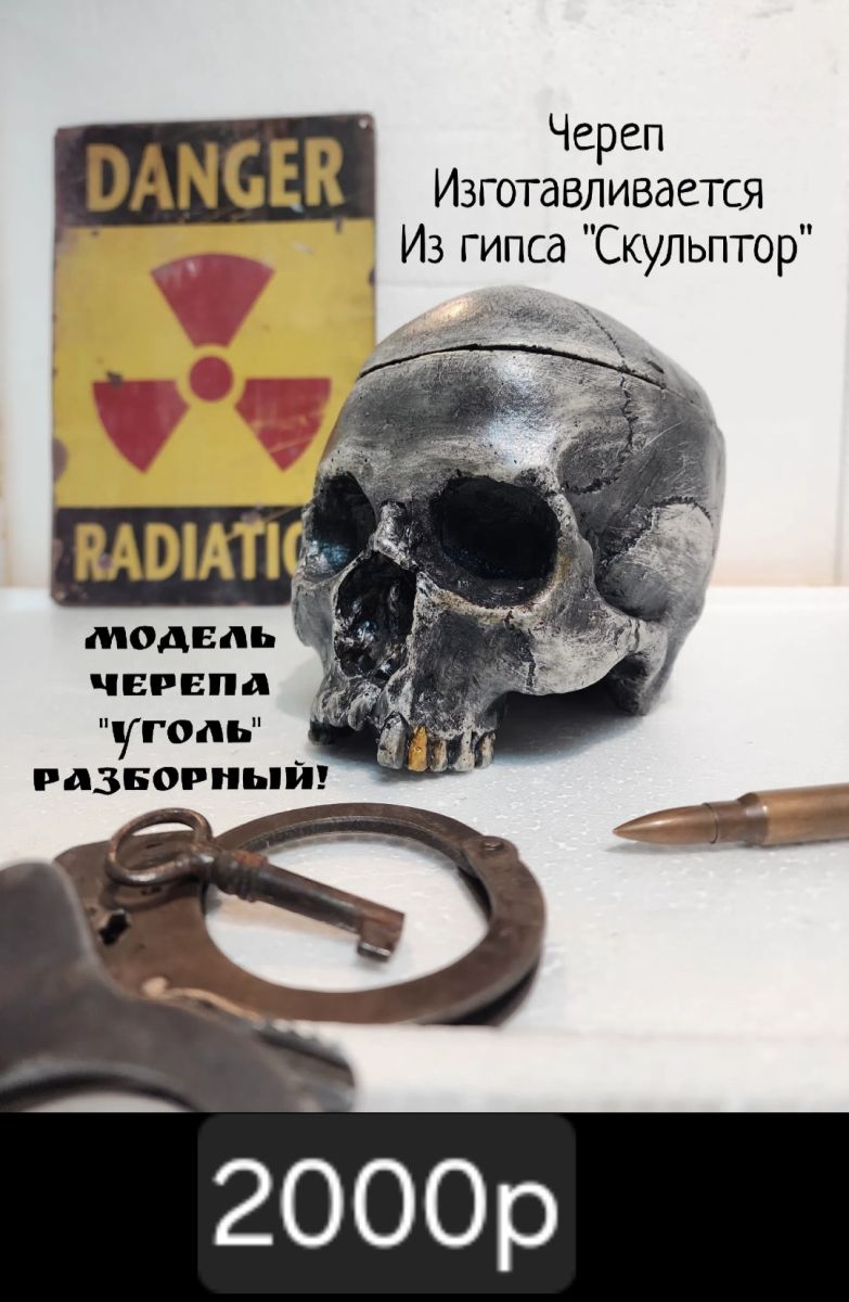 Череп "Уголь" разборный